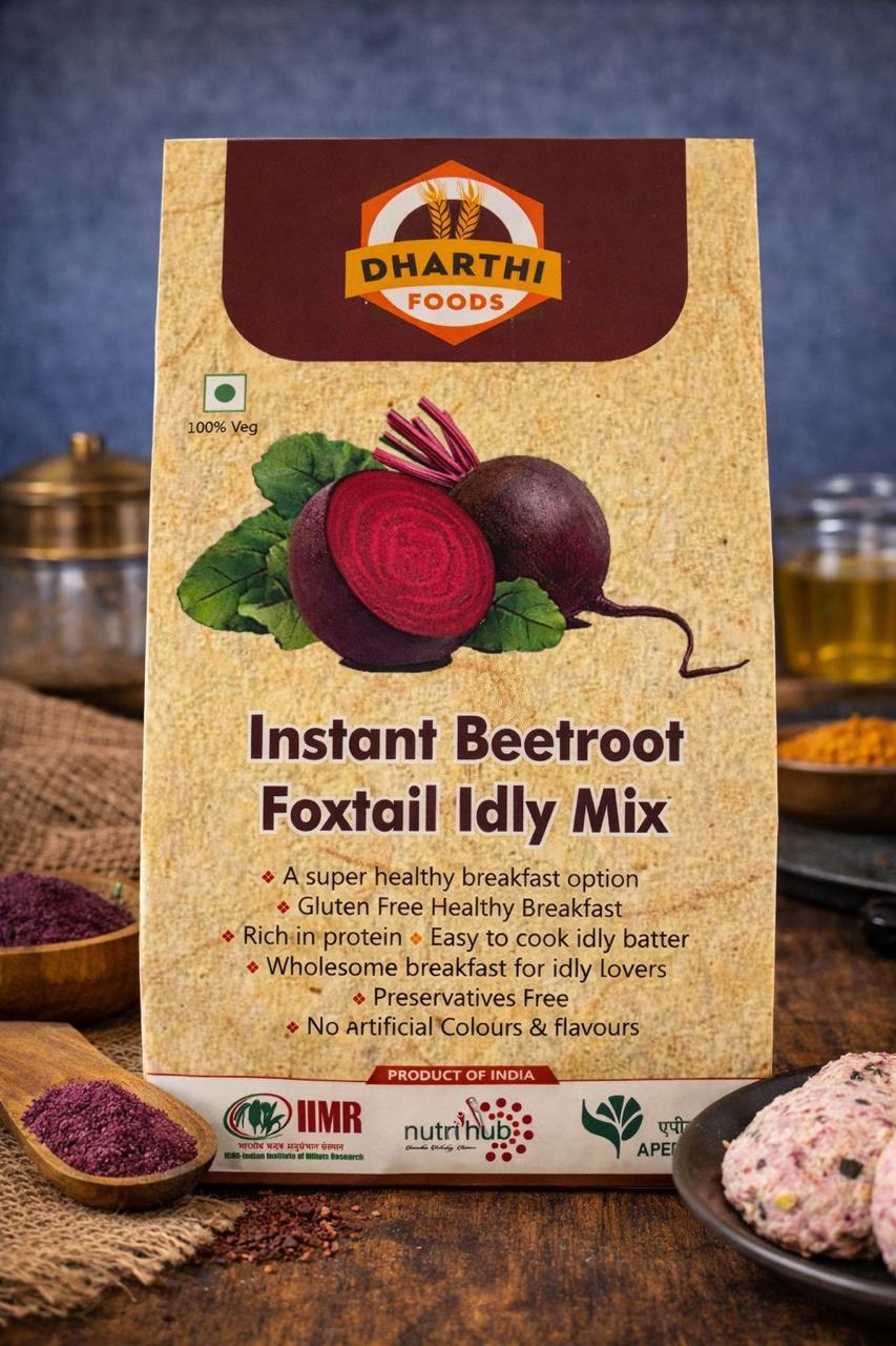 Instant Beetroot Foxtail Idly Mix