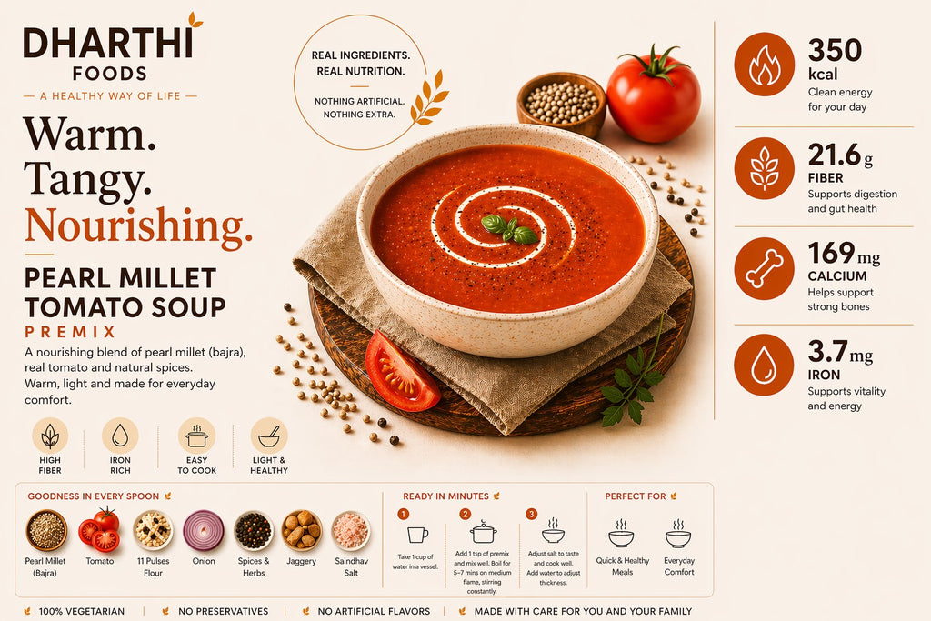 Dharthi Foods Pearl Millet Tomato Soup Premix