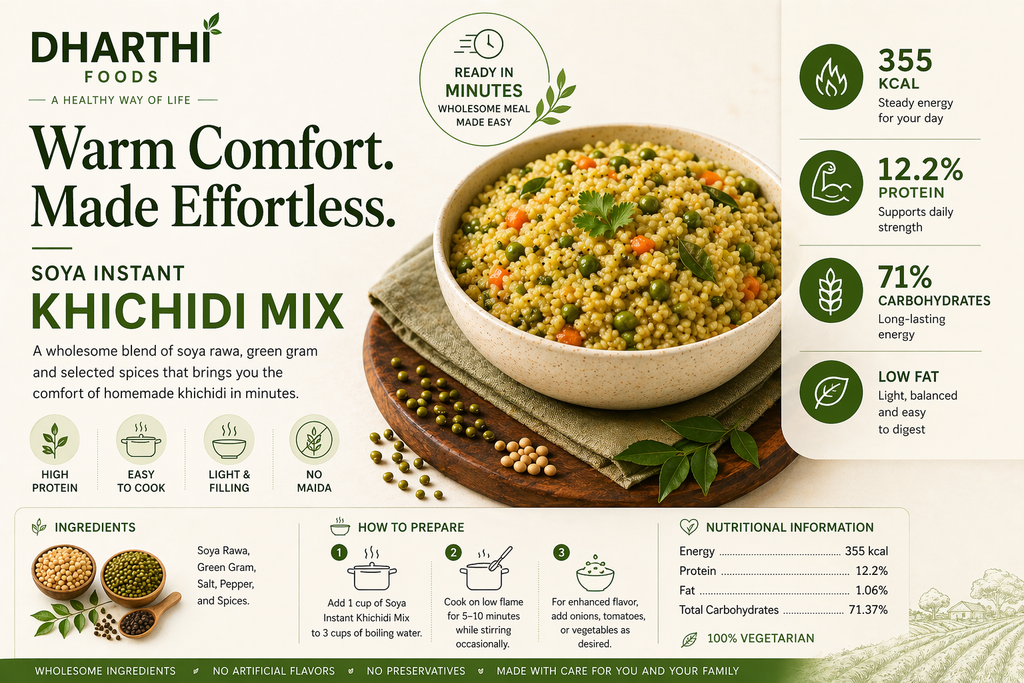 Dharthi Foods Soya Instant Khichidi Mix